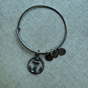 Alex and Ani Silver Anchor Charm Bracelet